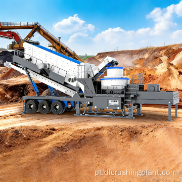 Triturador VSI móvel solução EPC Trituração fina moldando triagem para produção de agregados de pedreira e mineração